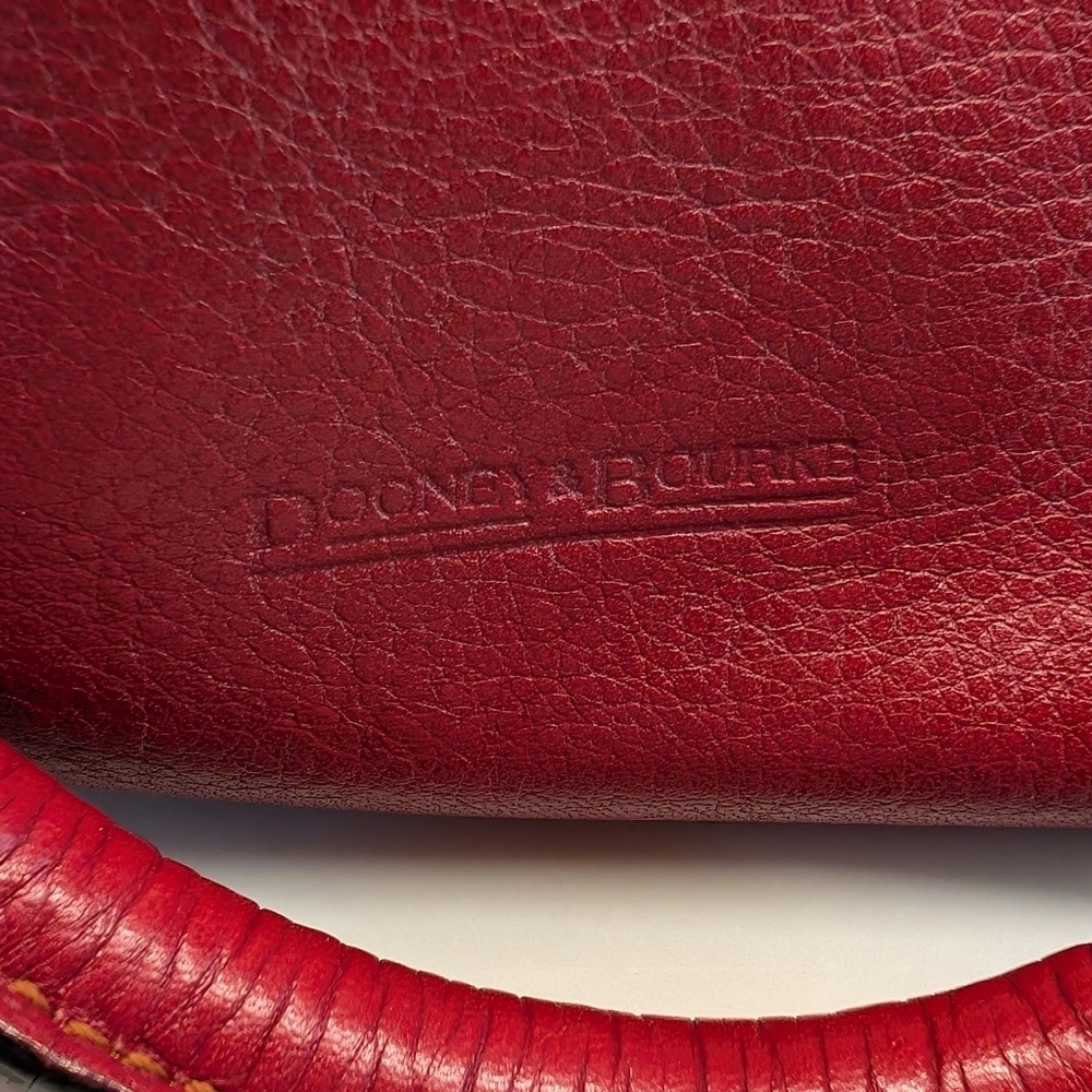 Dooney & Bourke VTG Red Leather Tote Bag, Made In Italy, EUC - Picture 2 of 13